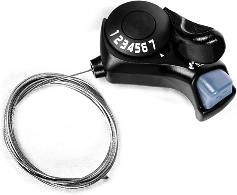 RainFlowwer Bike Shifter SL-TX30-7R, 7 Speed Bike Right Thumb Shift Lever for Mountain City Road Folding Bicycle - Image 1